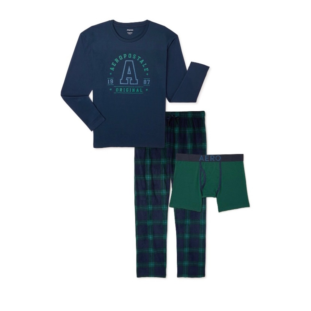 NWT Aeropostale Men’s Boxed Gift Pajama Sleepwear Set 3-Piece